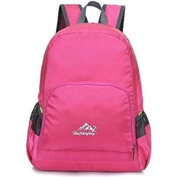 Minetom 35L Mochilas Impermeable Viaje Morral Deporte Sport Multifunción Bolsa Plegable Trekking Viajes Al Aire Libre Ultra Ligero Rosado One Size