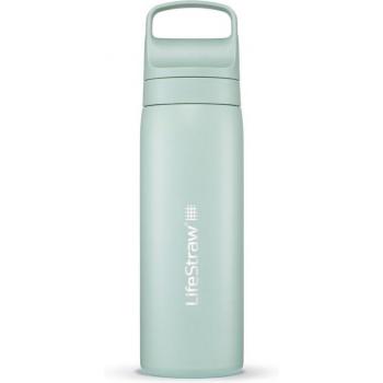 LifeStraw Go Stainless Steel Water Bottle with 2-Stage Filter, 18oz, Seafoam