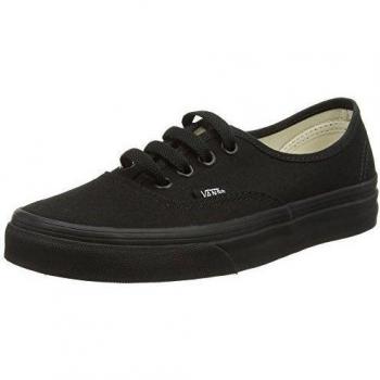 Vans Authentic Black Canvas Sneakers, Size 12 US (EU 45)