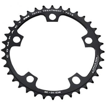 Miche PL11033NR-Plato para Bicicleta 110 mm, Color Negro