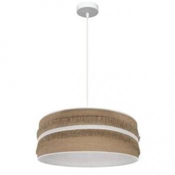 Lámpara Colgante Natalia 1xe27 Blanca con Saco Blanco - Dimensiones 50x50 cm