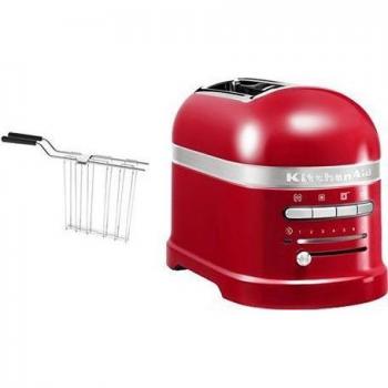 Tostadora KitchenAid Artisan 5KMT2204EER - Doble Ranura Ancha, 1250 W, 7 Niveles de Tostado, Incluye Rejilla para Sándwiches, Color Ro
