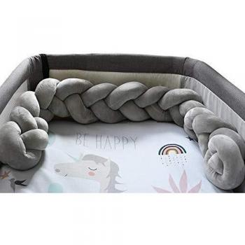 Plastimyr Twist - Protector de cuna, color gris, 1.20 cm