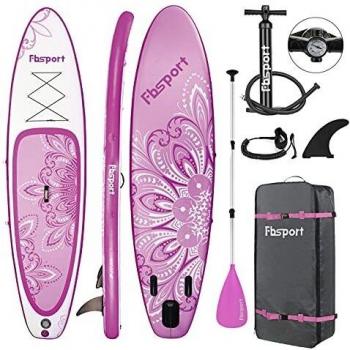 FBSPORT Tabla Sup Hinchable, Tabla de Stand Up Paddling, Tabla Paddle Surf Hinchable, Tabla de Sup, Hinchable de Paddle Kit con Remo de Aluminio+Bomba+Aleta Desprendible+Accesorios Completos