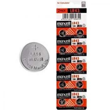 Pack de 10 Pilas Alcalinas LR43 1.5V MAXELL