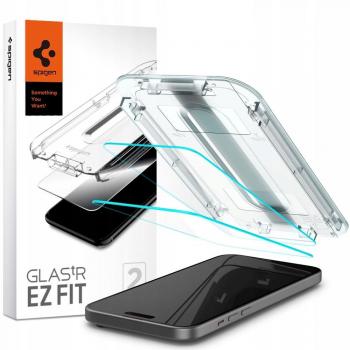 Protector de Pantalla Spigen Glas.tR EZ Fit para iPhone 15/16 - 2 Unidades, Instalación Fácil, Alta Definición, Dureza 9H