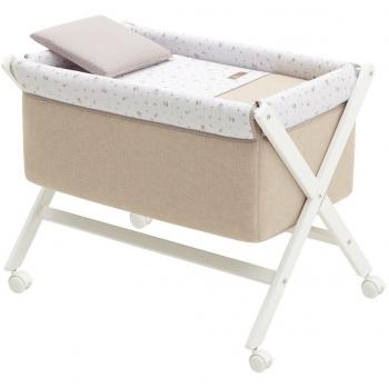 Minicuna Tijera Madera Greeny Beige/Bco 55X87X74 Cm