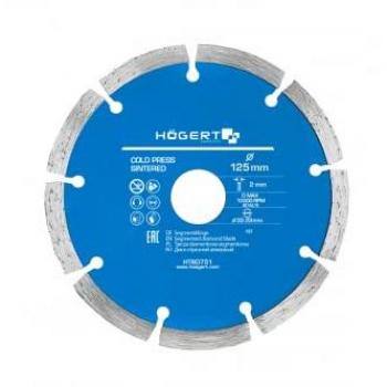 Disco de diamante Högert Technik 125 mm para cortar baldosas cerámicas y superficies de materiales de construcción