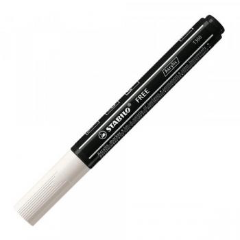 Marcador Acrílico STABILO FREE Acrylic T300 Blanco.