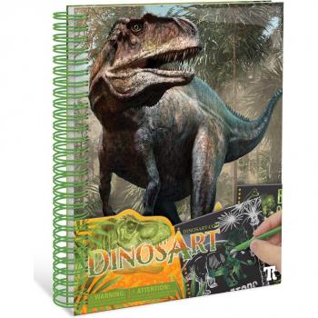 Dinos Art - Libro creativo de Rascar y Esbozar Cuaderno Dinosaurios DinosArt