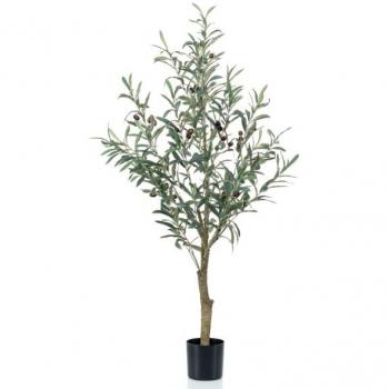 Olivo artificial en maceta de plástico 115 cm Verde