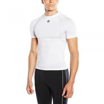 Skins Carbonyte Top Short Sleeve Round Neck - Prenda, color blanco, talla s