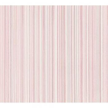 Papel Pintado Vlies Atractivo Rayas Rosa y Lila 10.05 m²