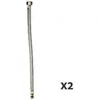 Maurer 4010342 Latiguillo Inoxidable H-3/8-h-3/8-400 2 Piezas