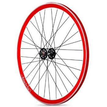 Rueda Trasera Fixie Rodi con Llanta Roja y Buje Negro - Flip Flop para Adultos