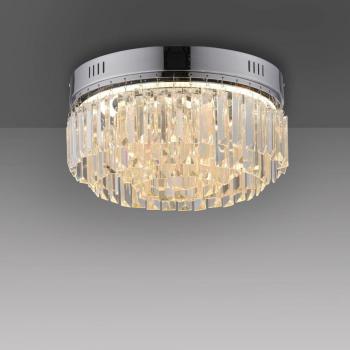 Plafón LED Krista de Paul Neuhaus, 32 cm, 29W, 4000lm, Dimmable y con Cristales en Cromado