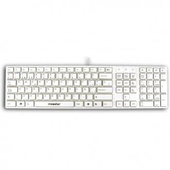 Mooster Mooskey Mk57  - Teclado con USB, color blanco