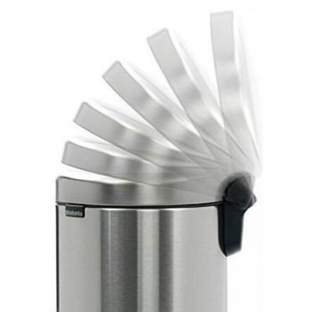 Brabantia GG172, Cubo de basura de pedal de 3 litros, color acero brillante