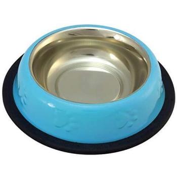 Arquivet Comedero Inoxidable Antideslizante Azul - 240 ml / 16 cm