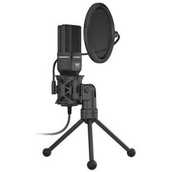 Woxter Mic Studio 60 - Micrófono Cardioide, Trípode Incluido, Conexión USB, Compatible con Youtube, Skype, Twitch