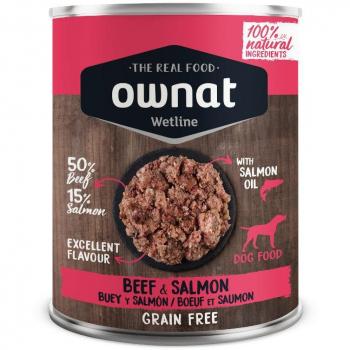 Ownat Wetline Buey y Salmón para Perros Lata 400g