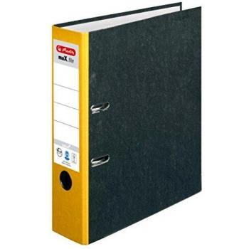Carpeta Herlitz maX.file nature A4, 80 mm, amarilla