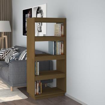 Estantería divisor de espacios madera maciza pino 60x35x135 cm en colores Natural, Blanco y Gris, mueble de almacenaje para oficina, estudio, sala de estar y dormitorio