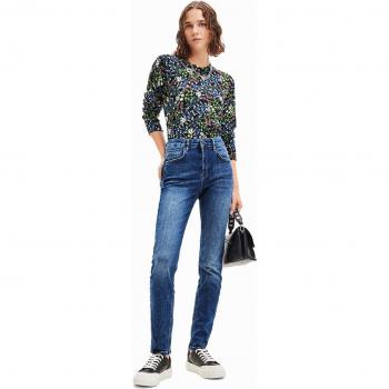 Desigual Women's Blue Push-Up Skinny Jeans