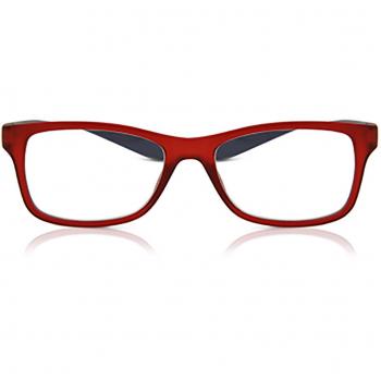 Gafas Anti-Azules Cuadrado Armazón Completo Plástico Rojas Lentes Recetadas Para Hombre - SmartBuy Readers