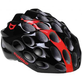 Catlike Whisper Casco de Ciclismo, Unisex Adulto, Negro/Rojo, S