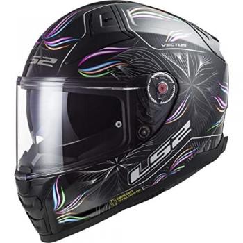 LS2 Casco Integral FF811 Vector II Tropical Negro-Blanco XS