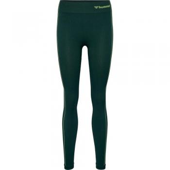Hummel Zone Women's Seamless Leggings - Deep Teal/Sulphur Spring, XS