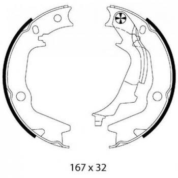 Zapata de Freno de Mano METZGER MG 227 - Juego de Zapatas para Freno Estacionario