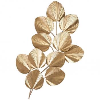 BB Home - Decoración de Pared Dorado Metal 67,5 x 5 x 113 cm
