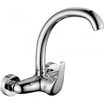 Grifo Monomando de Pared Alto Peonia 15 cm con Aireador M24 y Cartucho Cerámico 40mm