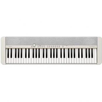 Casio CT-S1 WE Portable Keyboard - 61 Dynamic Touch Keys, USB Port, White