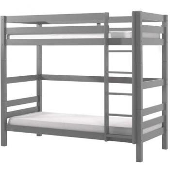 Litera Pino Gris 90x200 cm con Somier Incluido y Altura de 180 cm