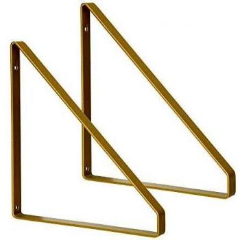 ESCUADRA SOPORTE METAL PLANO LATON SET 2 UDS