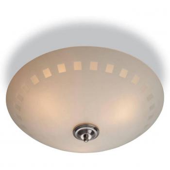 Plafón de cristal Daisy 3 focos Cristal opal, Lámpara de techo semi empotrada de 3 luces de vidrio opalino, patrón decorativo, E14