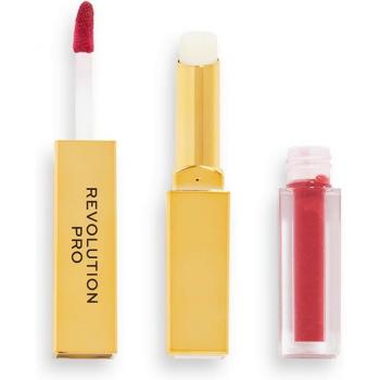 Revolution Pro - Dúo de labial líquido ultra mate + bálsamo Supreme Stay 24HR - Tono Stiletto 2,5 g