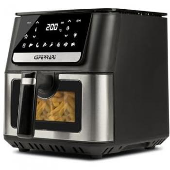 Freidora de Aire G3 Ferrari Friggisano 6.5L, 1700W, 8 Programas, Temperatura Ajustable (40° – 200°C), Color Negro y Acero Inoxidable