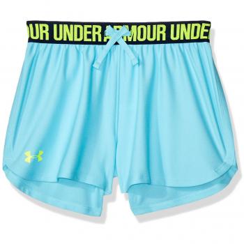 Under Armour Pantalones Cortos para niñas, niña, 1291718-449, Venetian Blue/Academy/High-Vis Yellow, Junior L