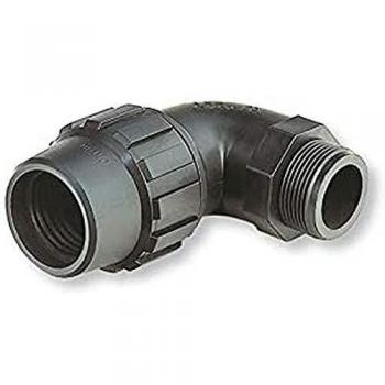 ABRISA 4621 Codo fitting para tubería de riego con rosca macho