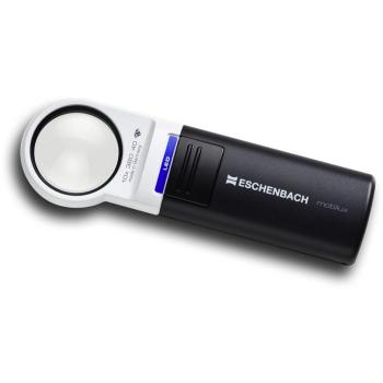 Lupa de Pie Iluminada Scribolux Eschenbach 15651, Aumento 2.8x, Diámetro Lente Principal 100 mm, Lente Adicional Ø 80 mm con Aumento de