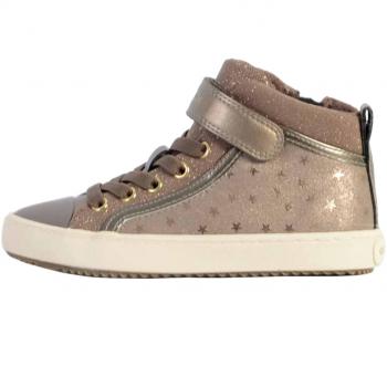 Zapatos Geox Kalispera para Niños Marrón con Diseño Montante y Material de Tela