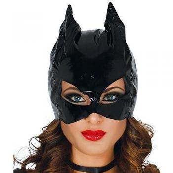 Catwoman máscara negra en vinilo para disfraces sexy