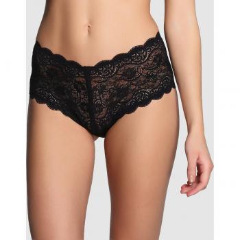 Braga Maxi Triumph Amourrette con encaje, color negro, talla 46