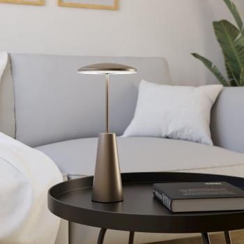 Lámpara de Mesa LED Recargable Piccola Bronce Táctil 2,8W IP54 270lm
