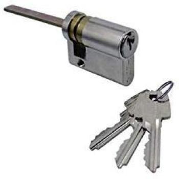 Tesa Assa Abloy, TE5R3010N, Cilindro Estándar, TE5, Leva Larga, Llave - Regulable, Niquelado, 30 x 10 mm