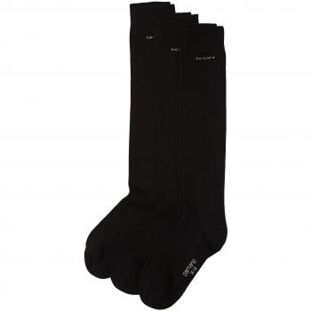 Camano 3942 Ca-Soft Kneehigh 3 Paar Calcetines, Schwarz